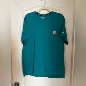 Men’s Carhartt Force - Teal short sleeve shirt